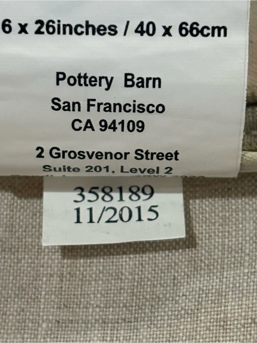 Pottery Barn simple rectangular